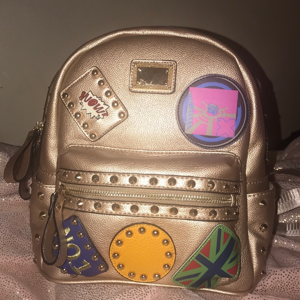 Champagne mini backpack
